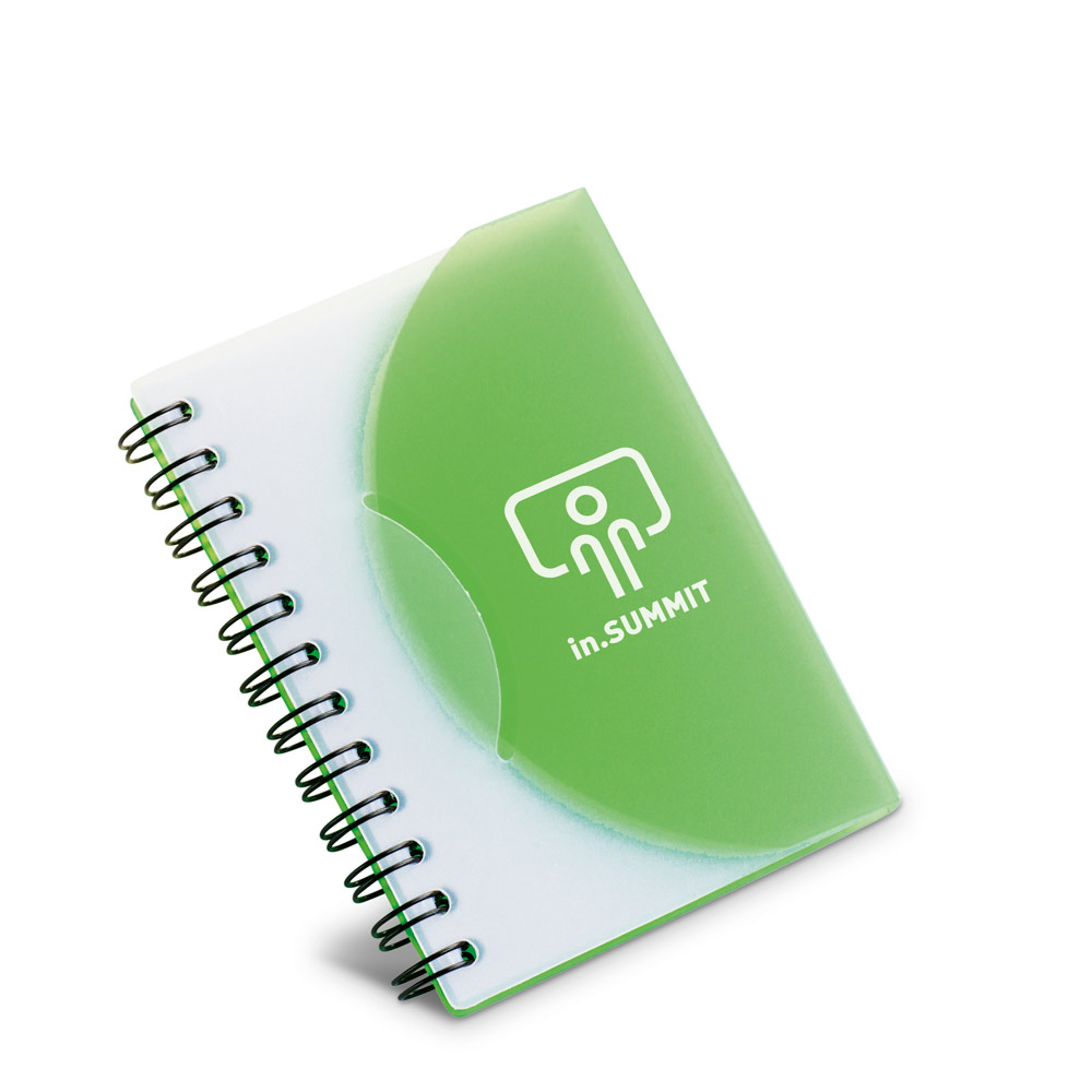 Caderno A7 para Brinde em PP com Folhas Lisas