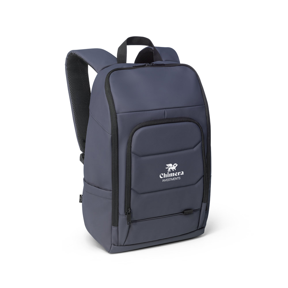 Mochila 16" para Brinde em Poliéster Reciclado 600D com Revestimento Resistente à Água
