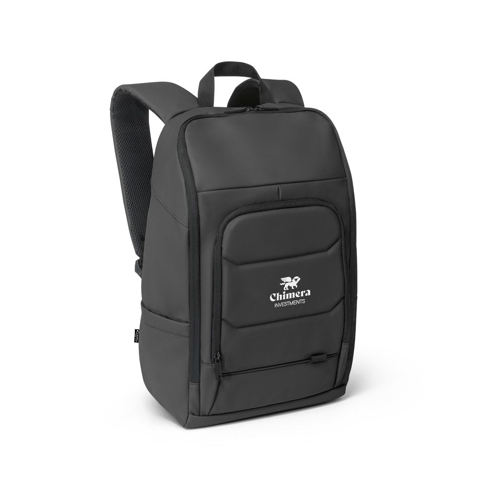 Mochila 16" para Brinde em Poliéster Reciclado 600D com Revestimento Resistente à Água
