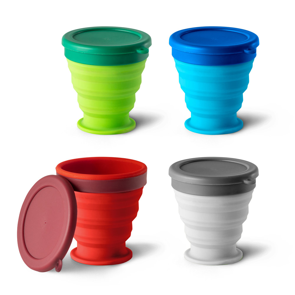 Copo Dobrável de Silicone 240 mL para Brindes