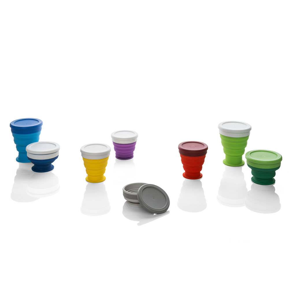 Copo Dobrável de Silicone 240 mL para Brindes
