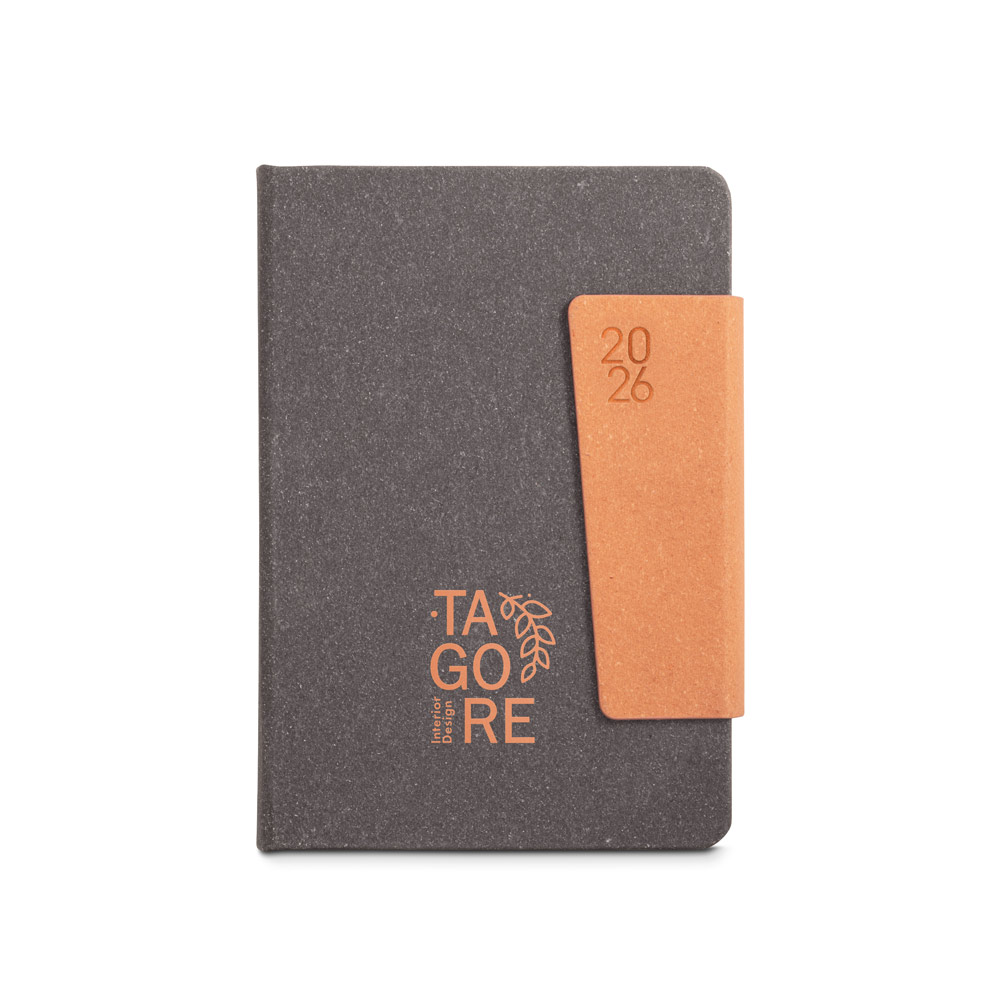 Agenda A5 personalizada em pele 58% reciclada