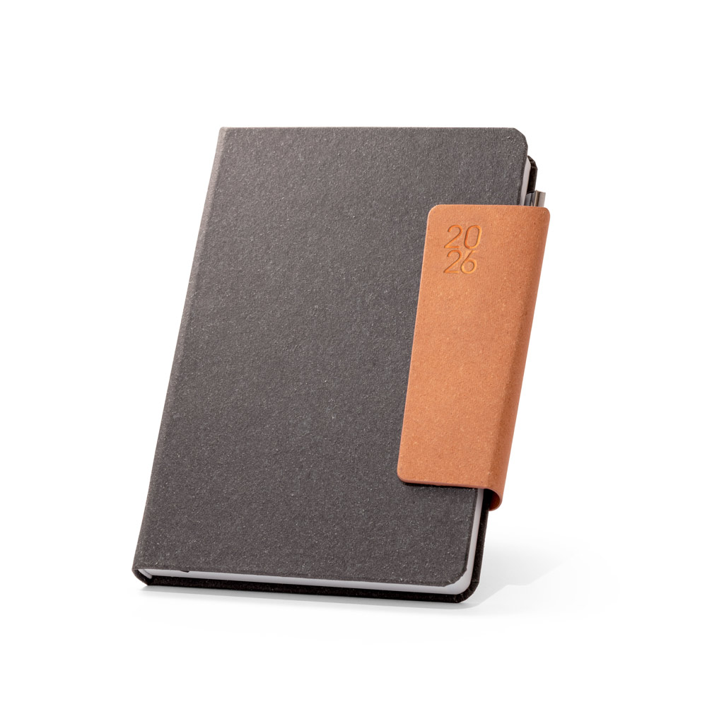 Agenda A5 personalizada em pele 58% reciclada