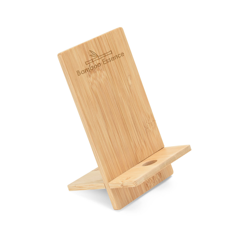 Suporte para celular em bambu desmontável personalizado