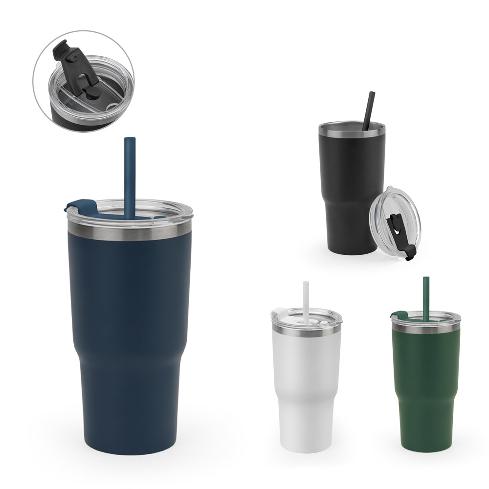 Copo Personalizado em Aço Inox  Reciclado com Parede Dupla 600 mL