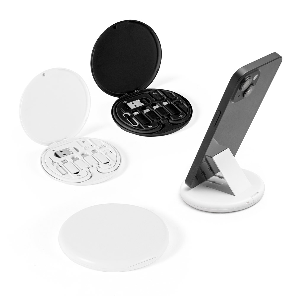 Kit cabo e adaptadores Personalizados em ABS 100% reciclado