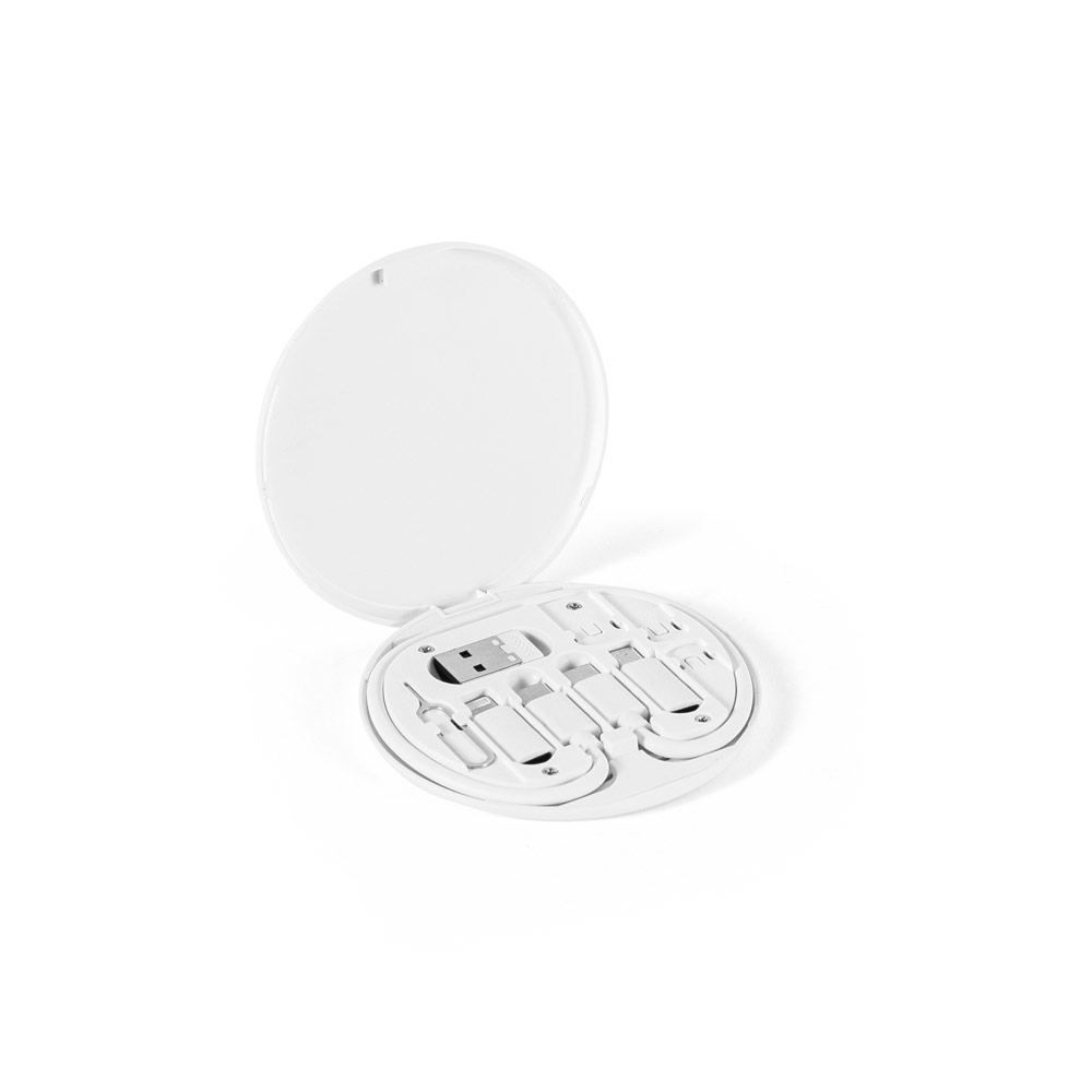 Kit cabo e adaptadores Personalizados em ABS 100% reciclado