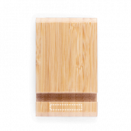 Suporte para celular personalizado em bambu com duas canaletas