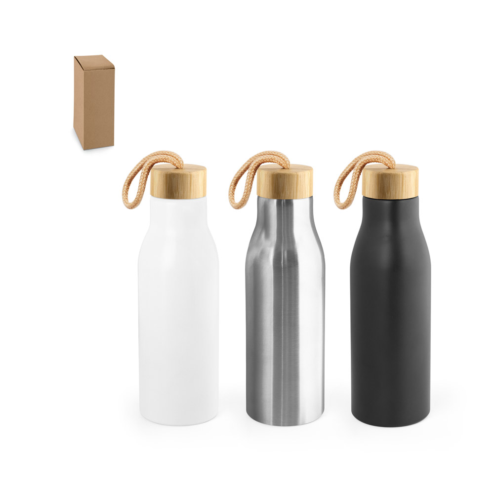 Squeeze para Brindes em aço inox 90% reciclado de parede simples 570 mL