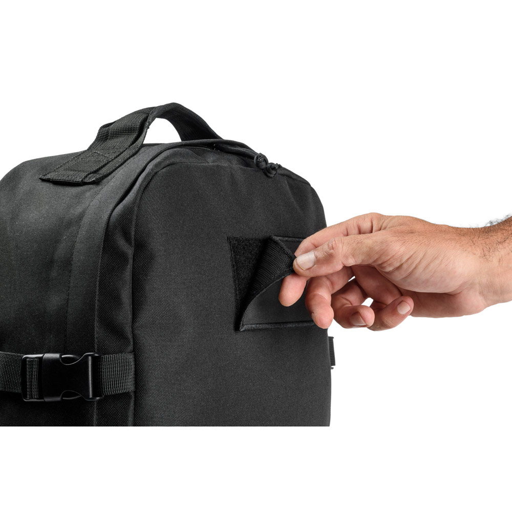 Mochila para notebook estilo militar personalizada em poliéster reciclado