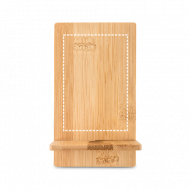 Suporte para celular em bambu desmontável personalizado