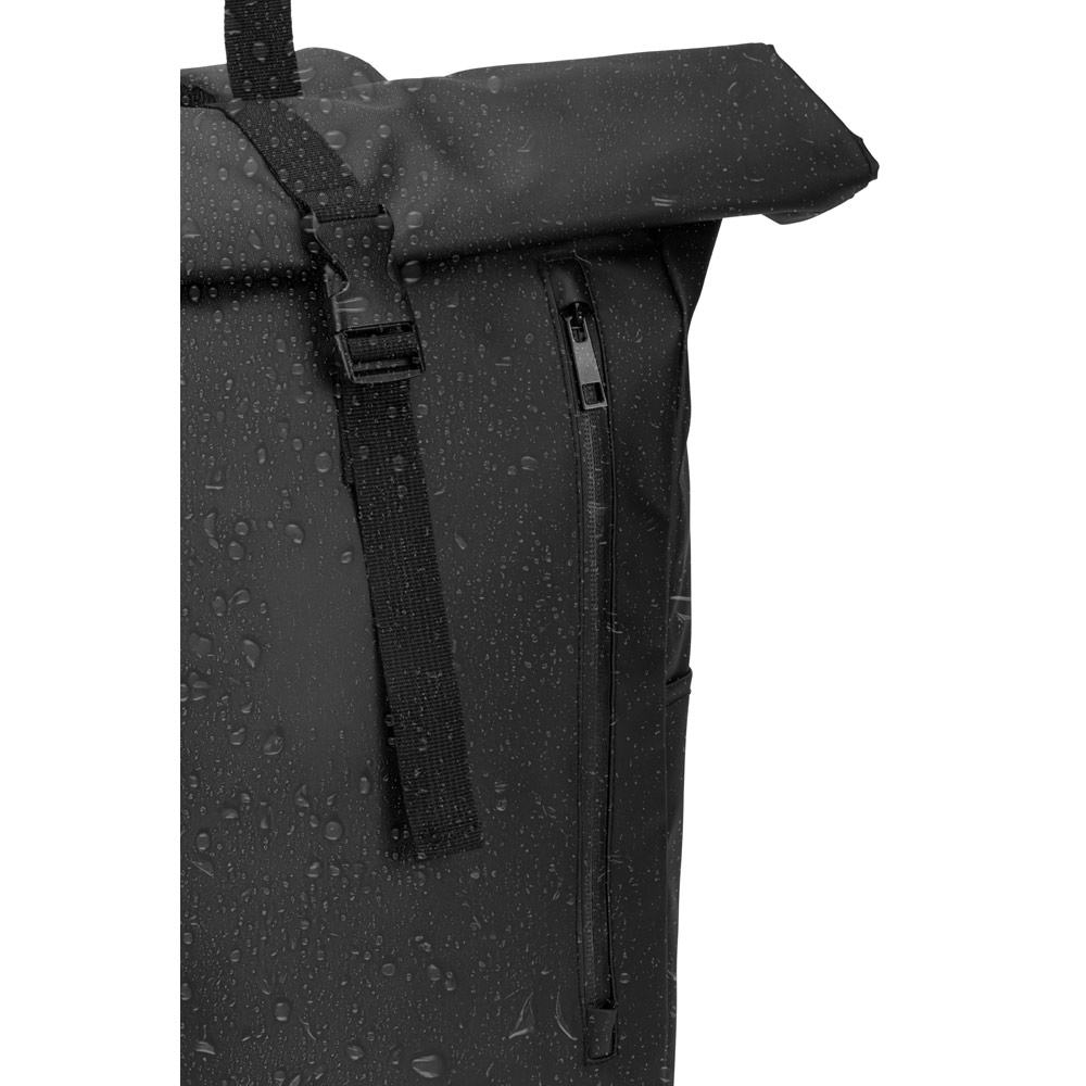 Mochila Roll top personalizada em poliéster reciclado 600D 20L com design de fecho