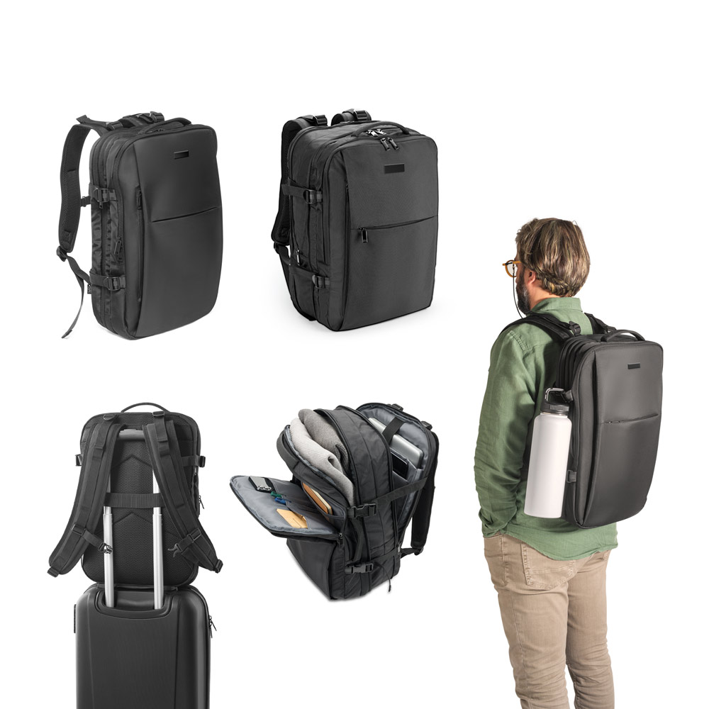 Mochila de Viagem Personalizada em Poliéster Reciclado com Bolso para Notebook 17.3" (29 L)