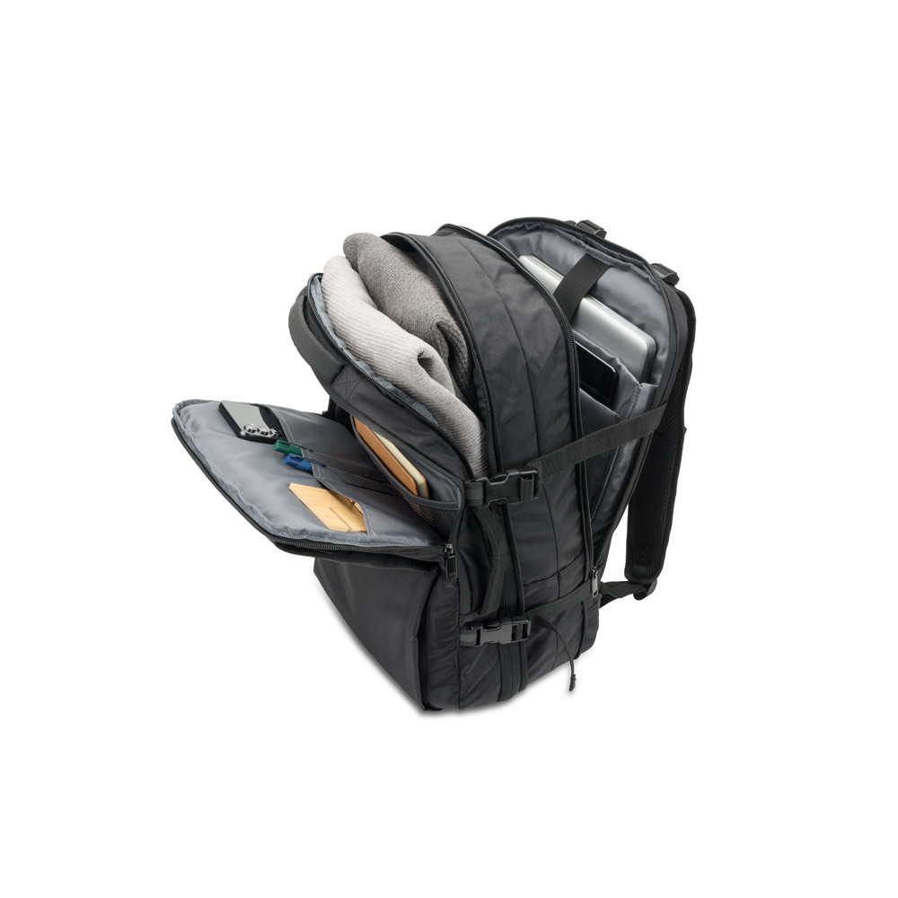 Mochila de Viagem Personalizada em Poliéster Reciclado com Bolso para Notebook 17.3" (29 L)