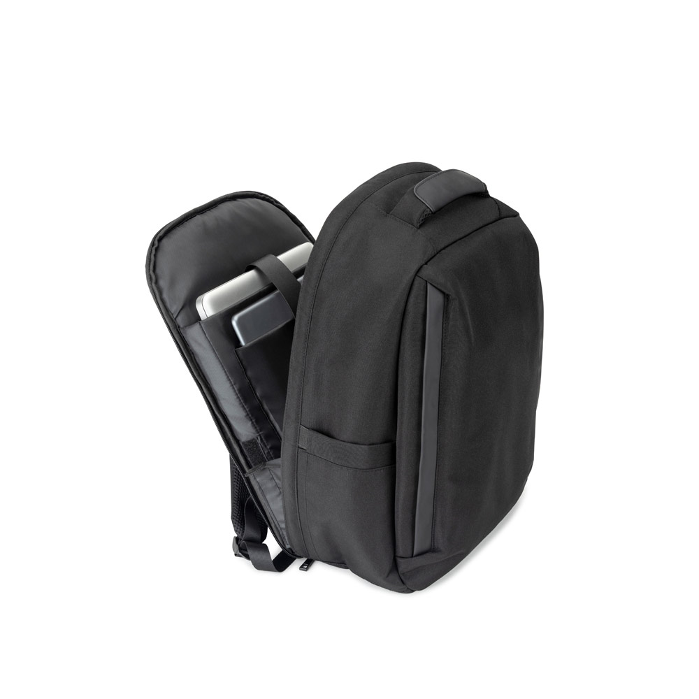 Mochila antirroubo para notebook personalizada 17.3" em poliéster reciclado 20 L