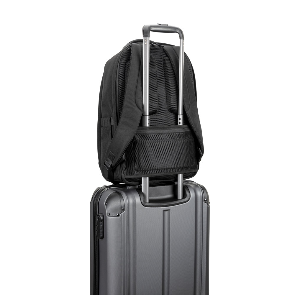 Mochila antirroubo para notebook personalizada 17.3" em poliéster reciclado 20 L