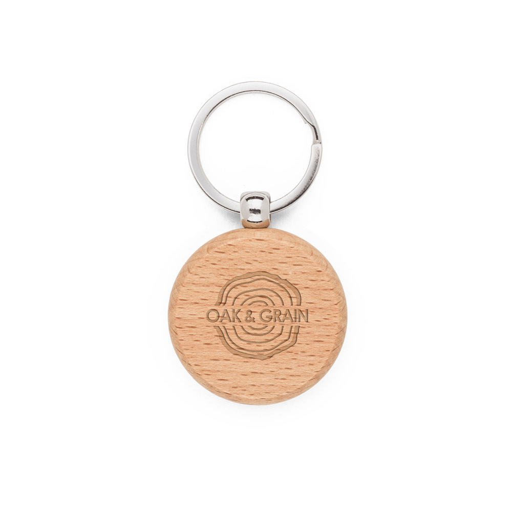 CHAVEIRO CIRCULAR PERSONALIZADO EM MADEIRA DE FAIA