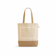 SACOLA SUSTENTÁVEL PERSONALIZADA COM FUNDO EM JUTA