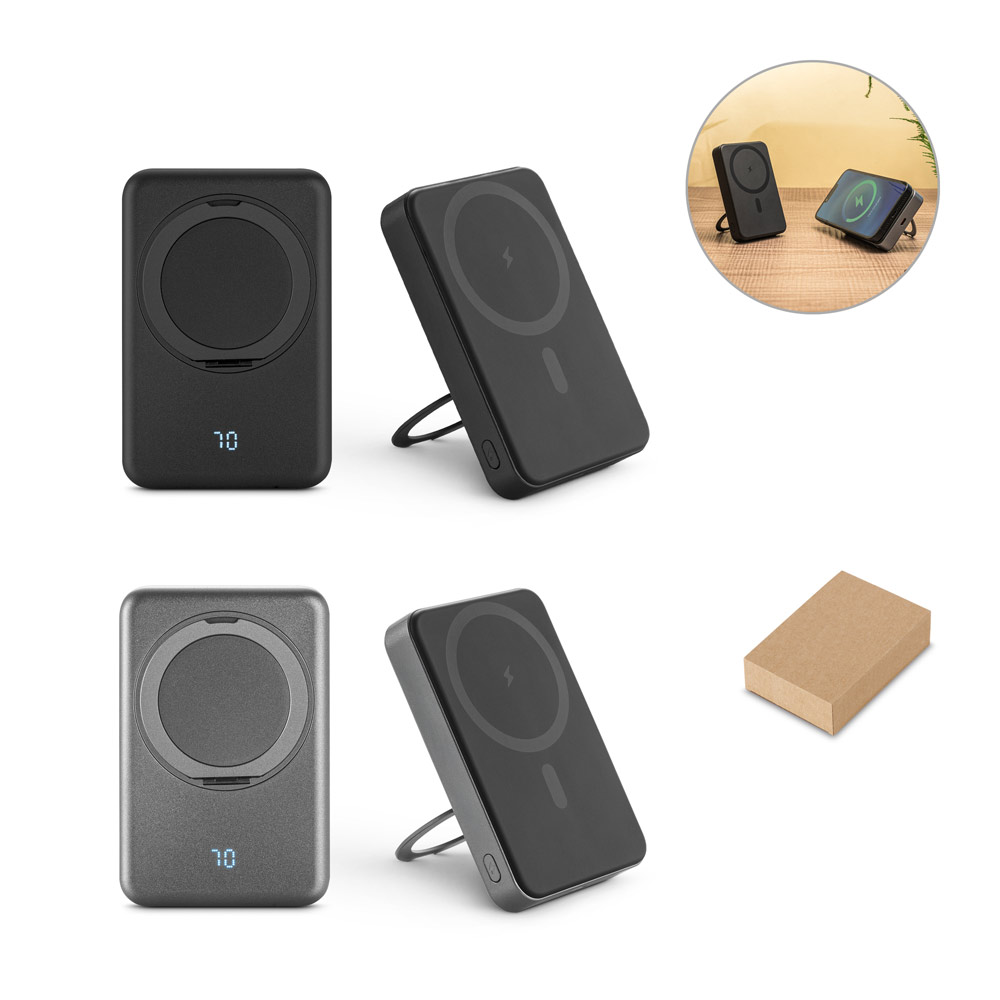BATERIA PORTÁTIL MAGNÉTICA RECICLADA PERSONALIZADA 10.000 mAh