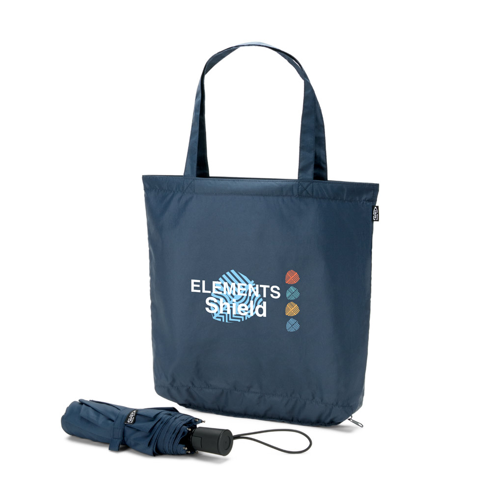 GUARDA CHUVA E SACOLA BRINDE FEMININO RECICLADO