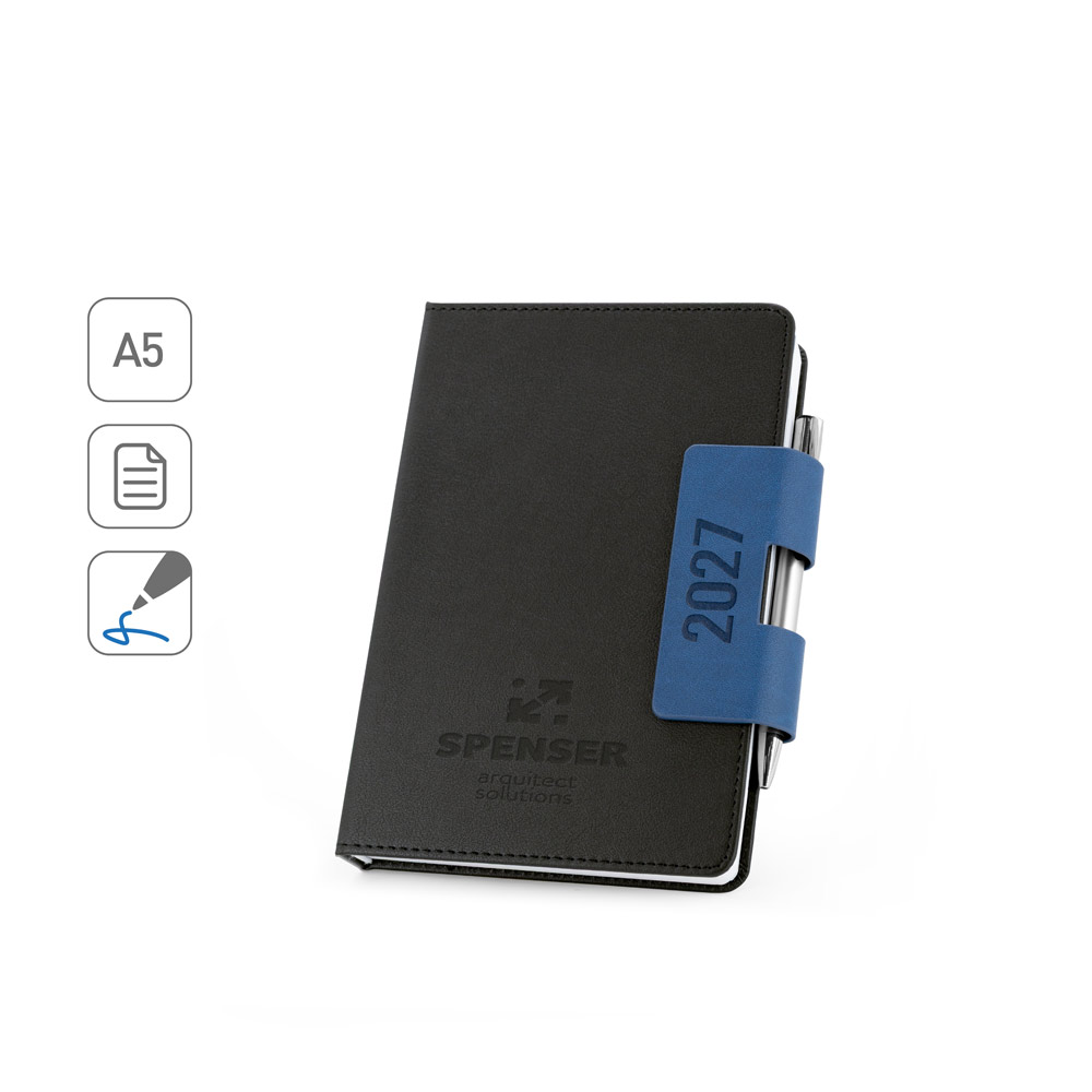 Agenda Executiva Corporativa A5 em PU Premium