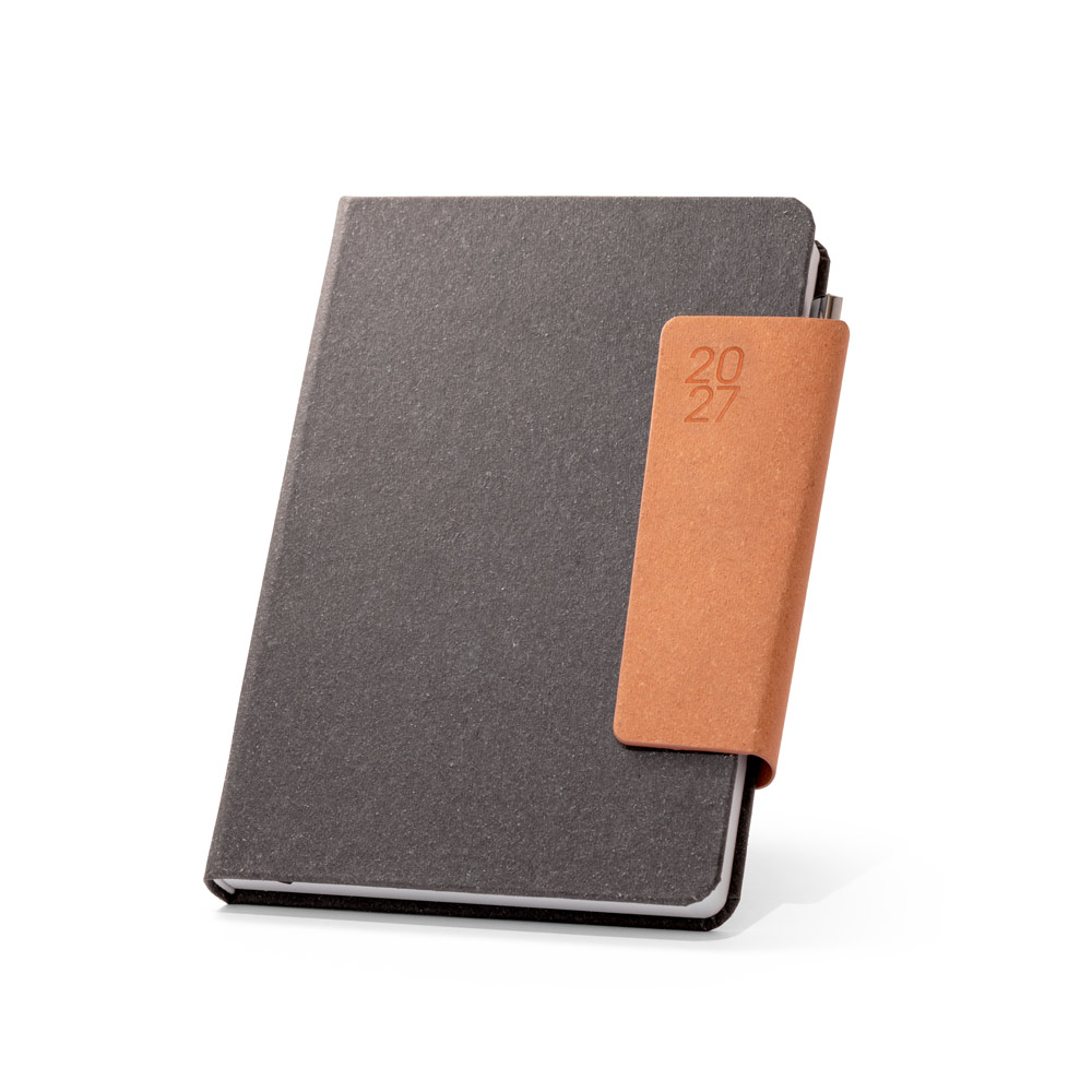 Agenda A5 personalizada em pele 58% reciclada