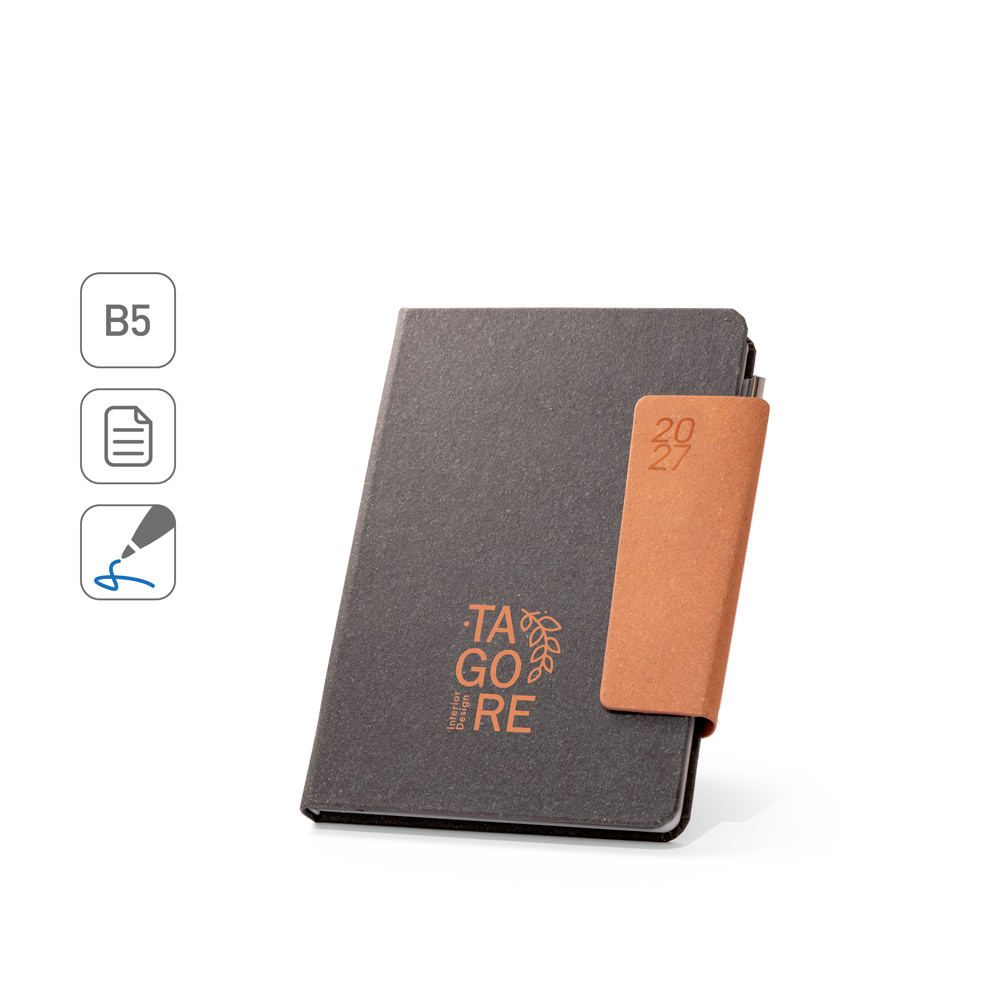 Agenda A5 Personalizada em Cortiça e Linho