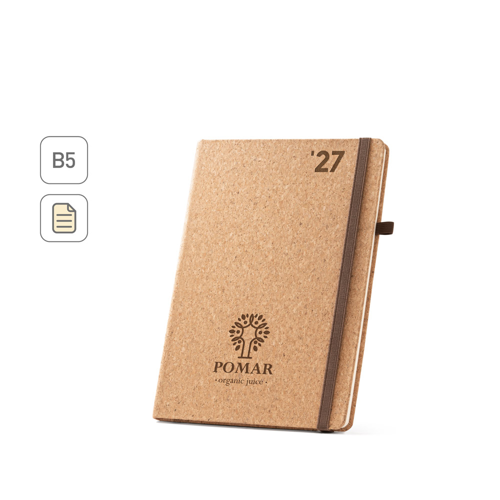 Agenda Executiva B5 em Cortiça com Gravação Personalizada