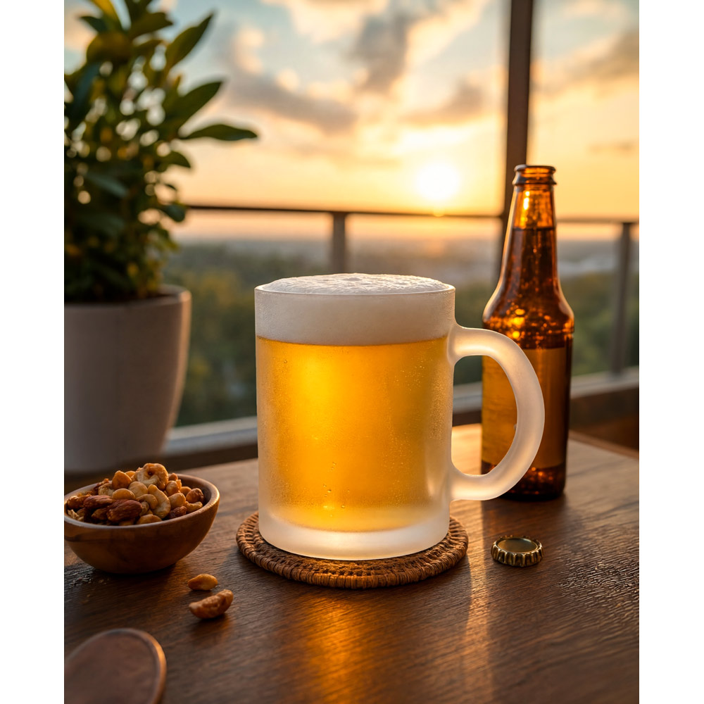 Caneca de Vidro Fosco Personalizada