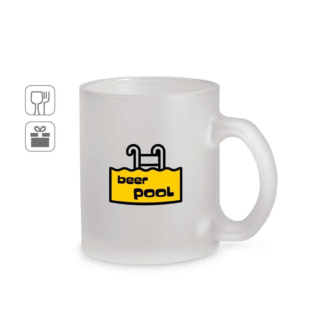 Caneca de Vidro Fosco Personalizada