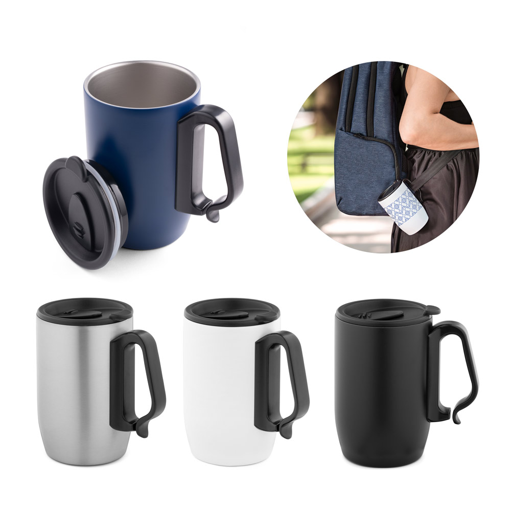 Caneca Térmica Inox com Mosquetão Personalizada