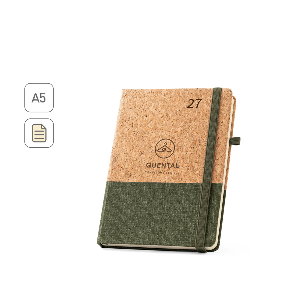 Agenda A5 Personalizada em Cortiça e Linho