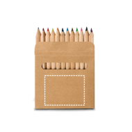 Caixa com 12 Mini Lápis de Cor Personalizado