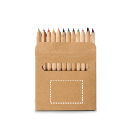 Caixa com 12 Mini Lápis de Cor Personalizado
