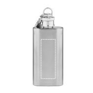 Garrafa de Bolso Personalizada em Aço Inox com Mosquetão 50 ml
