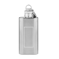 Garrafa de Bolso Personalizada em Aço Inox com Mosquetão 50 ml