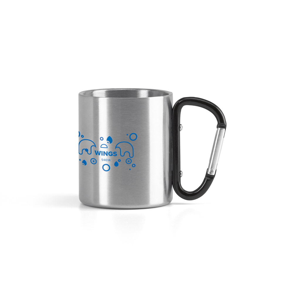 Caneca de Metal com Mosquetão Personalizada