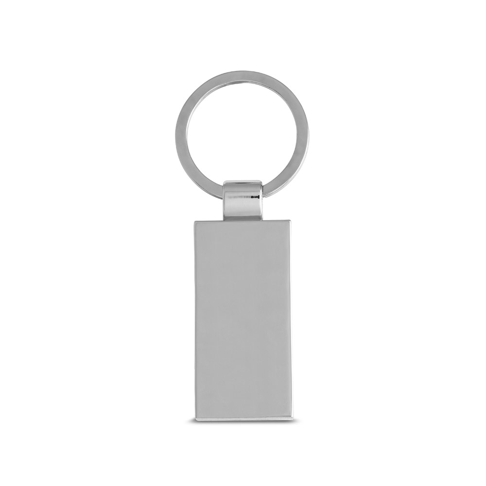 Chaveiro Retangular Personalizado em Bambu e Metal