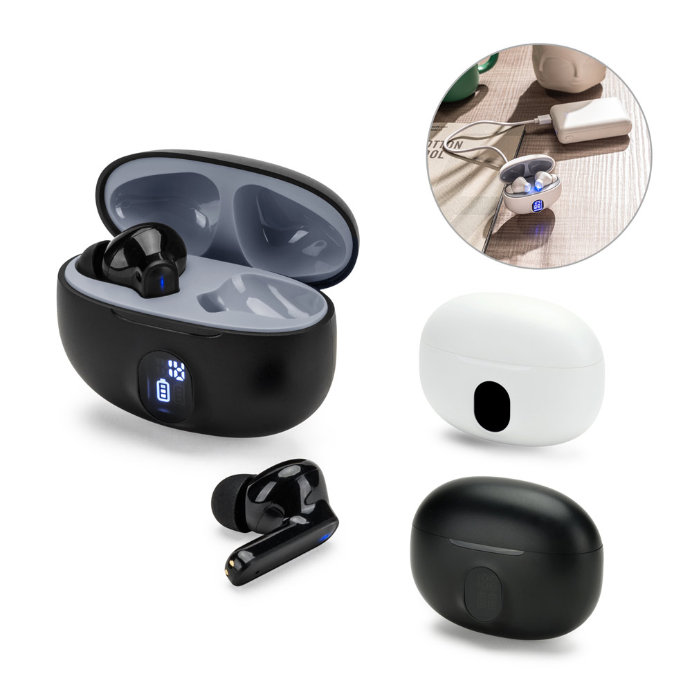 Fones de Ouvido Wireless Personalizados em ABS Reciclado