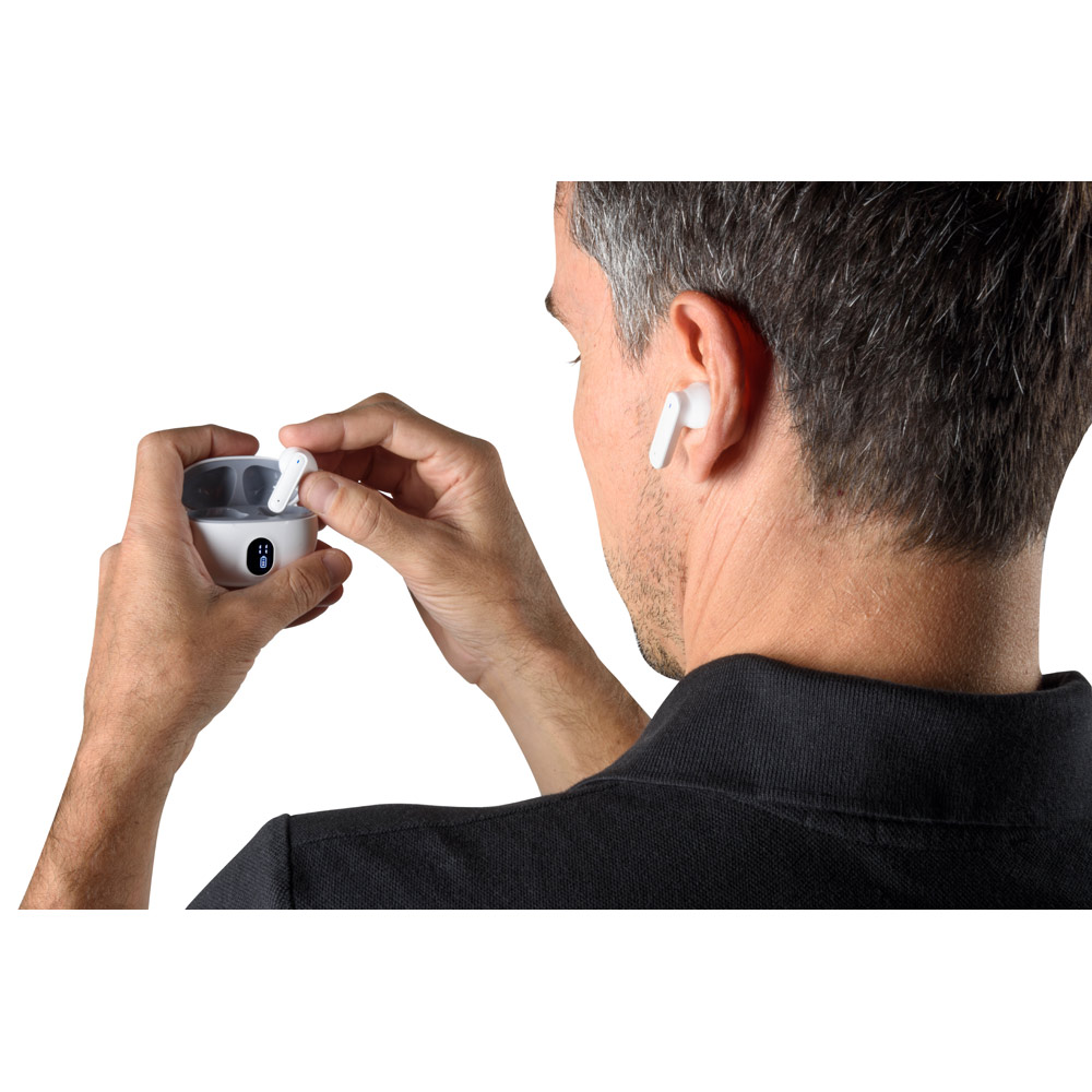 Fones de Ouvido Wireless Personalizados em ABS Reciclado