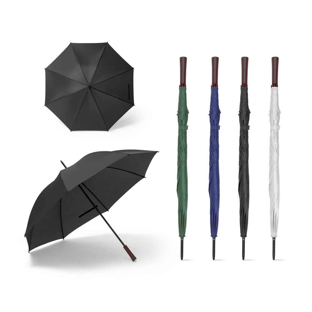 Guarda Chuva em Poliéster com Pega em Madeira Personalizado