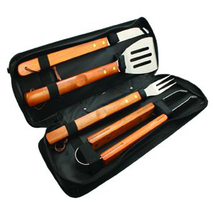 Kit Churrasco Personalizado Cinco Peças com Caixa de Inox