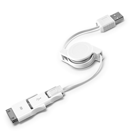 Cabo USB Retrátil 3 em 1 para Brindes