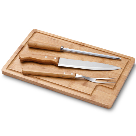 Kit Churrasco de Bambu com 4 Peças