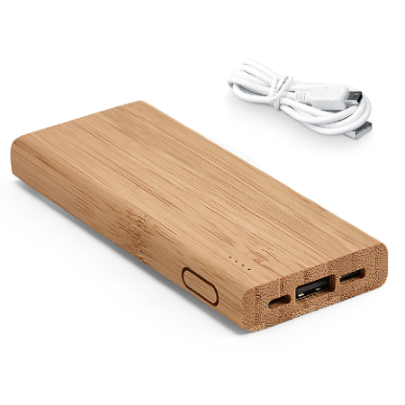 Power Bank de Bambu Personalizado