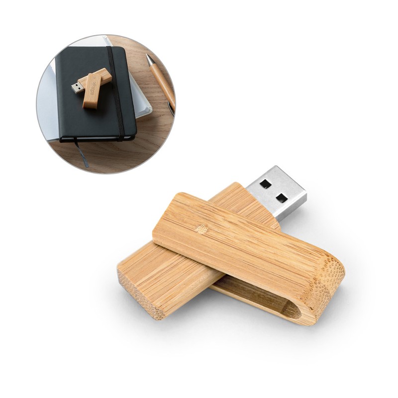 Pen Drive 8GB de Bambu Personalizado
