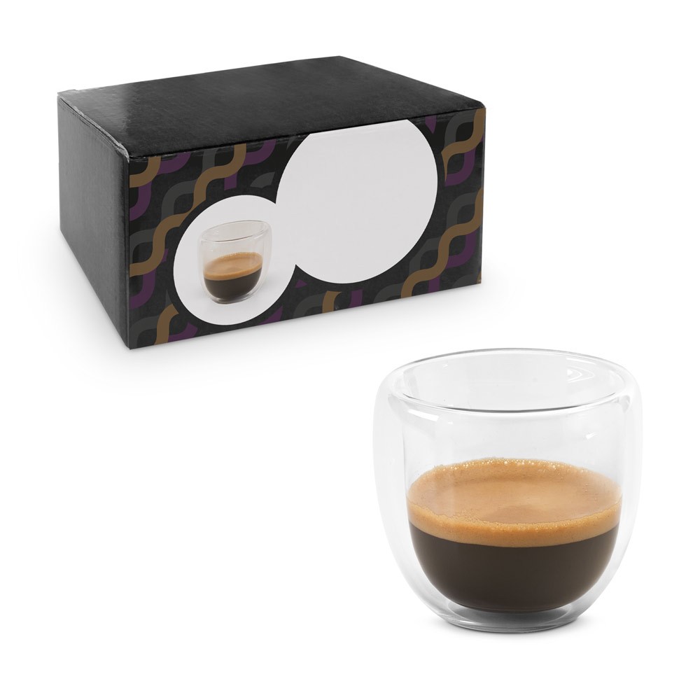 Conjunto de Café Personalizado de Vidro Isotérmico