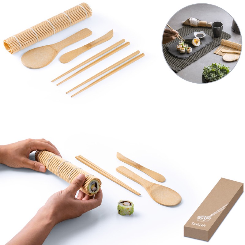 Kit para Sushi em Bambu Personalizado