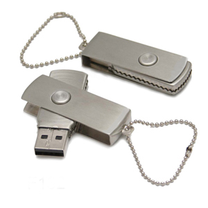 Pen Drive 4GB de Metal com sistema giratório