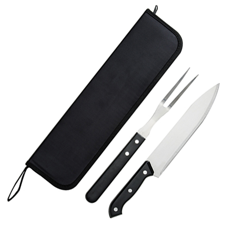 Kit churrasco com Aço Inox e Madeira para Brindes
